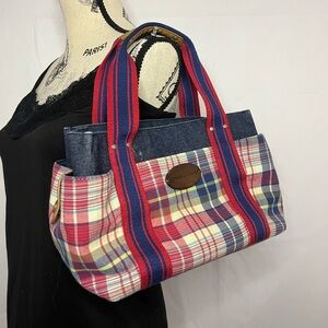 Tommy Hilfiger Red and Blue Plaid Purse
